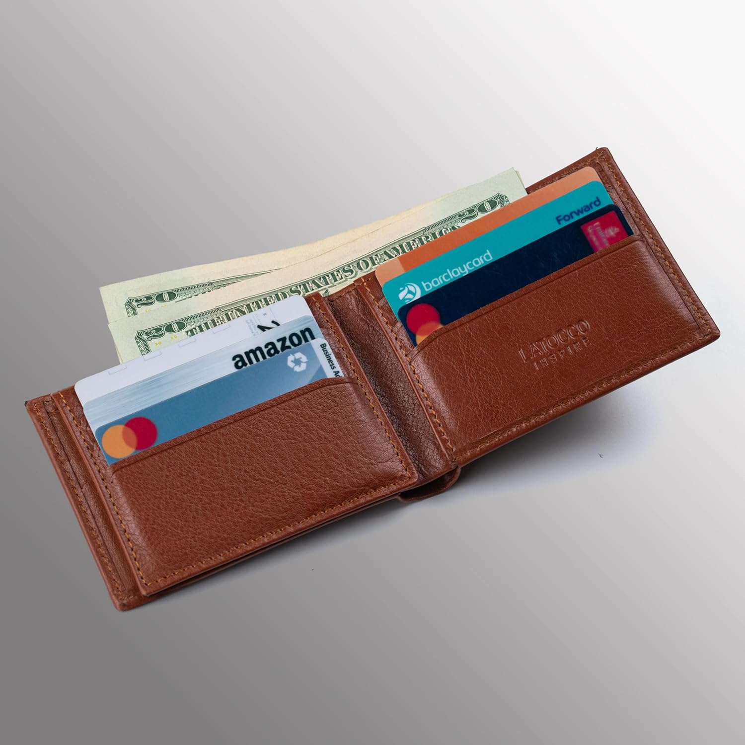 Latocco Inspire Series Brown Leather Wallet with RFID Protection