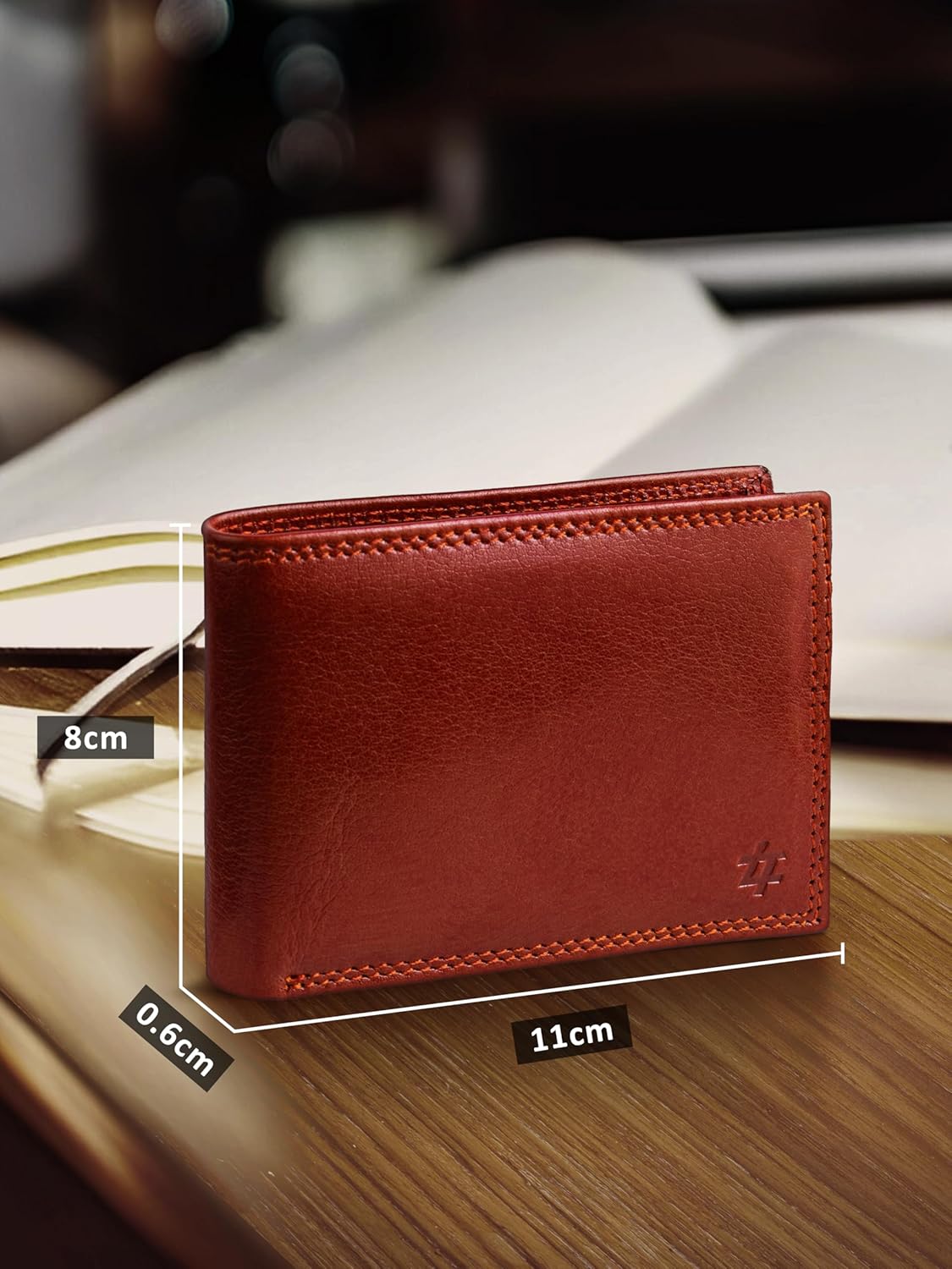 Latocco Aurum Series Cognac Leather Wallet with RFID Protection