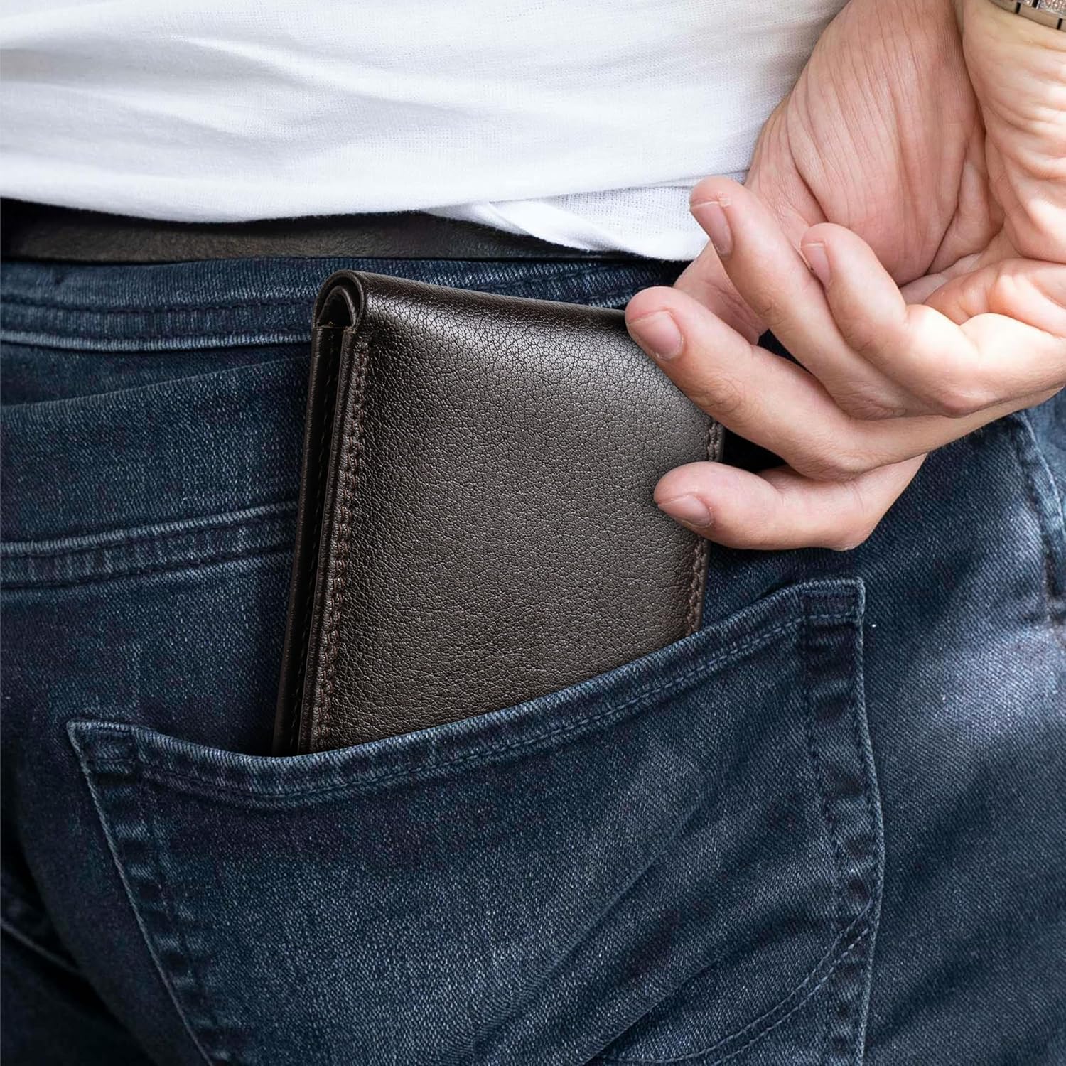 Latocco Aurum Series Charcoal Leather Wallet with RFID Protection